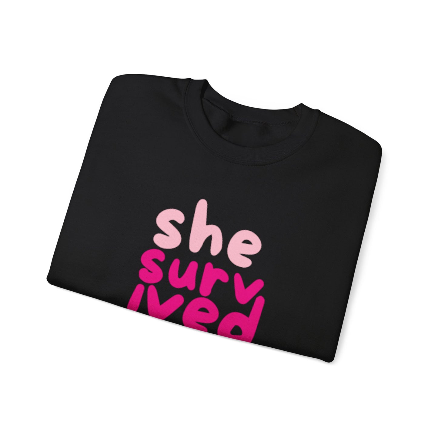 She Survived Sweatshirt – Empowering Cancer Survivor Crewneck