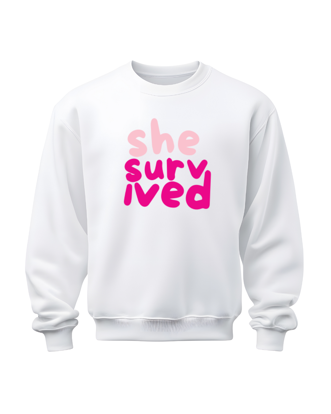 She Survived Sweatshirt – Empowering Cancer Survivor Crewneck