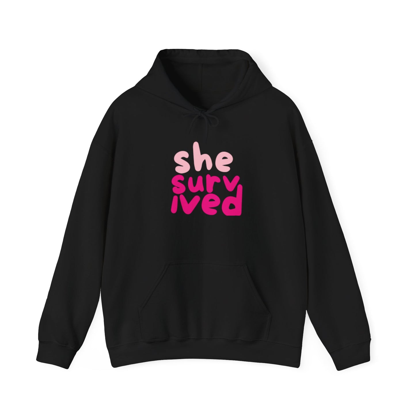 She Survived Hoodie for Empowerment, Gift for Survivors, Inspirational Sweatshirt, Cozy Unisex Apparel, Celebratory Fashion
