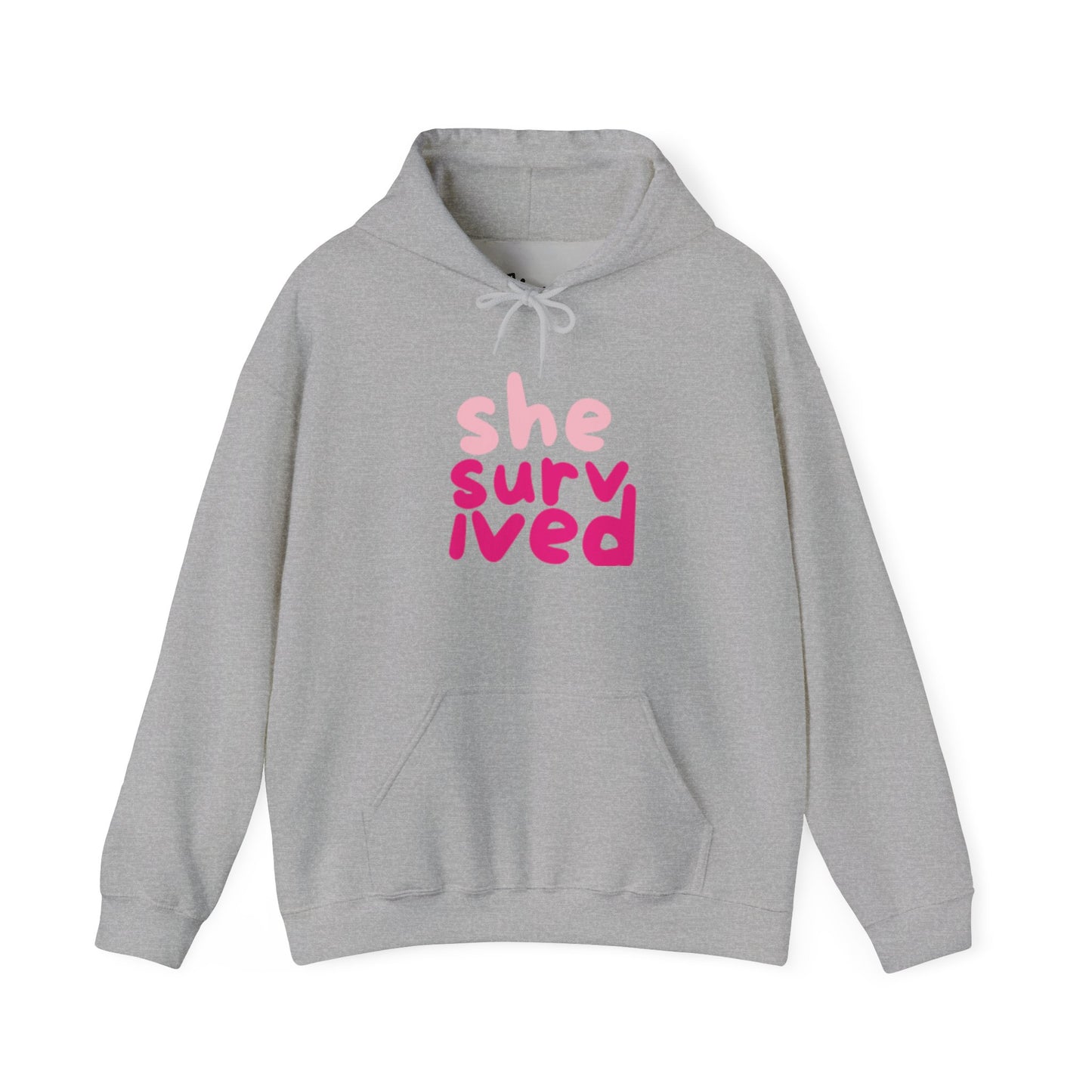 She Survived Hoodie for Empowerment, Gift for Survivors, Inspirational Sweatshirt, Cozy Unisex Apparel, Celebratory Fashion
