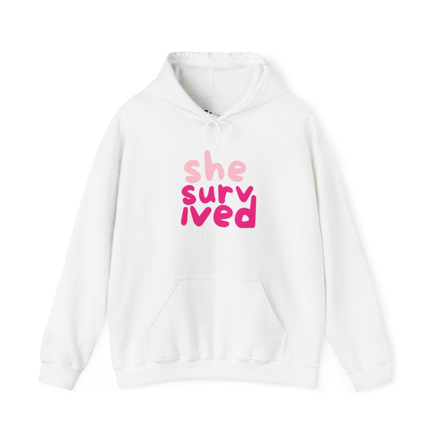 She Survived Hoodie for Empowerment, Gift for Survivors, Inspirational Sweatshirt, Cozy Unisex Apparel, Celebratory Fashion