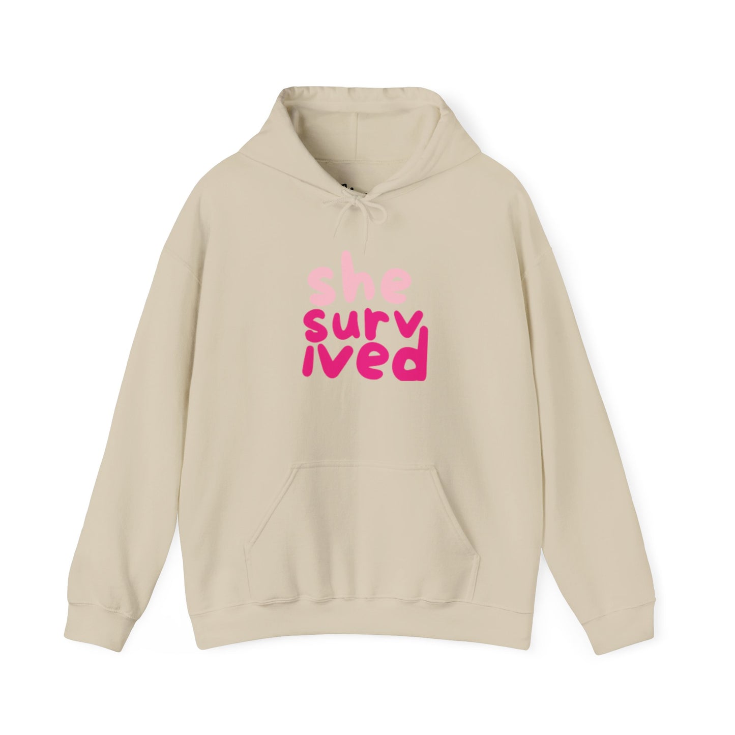 She Survived Hoodie for Empowerment, Gift for Survivors, Inspirational Sweatshirt, Cozy Unisex Apparel, Celebratory Fashion